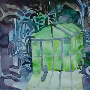 Greenhouse, 24 x 32 cm, watercolour on paper, 2005