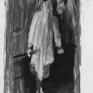 The veiled # 5 (Mantilla), 32,5 x 24 cm, charcoal on paper, 2010