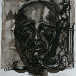 His Head, 48 x 32 cm, ink and black chalk on paper, 2010