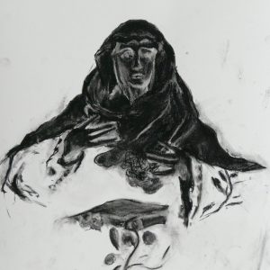 Virgin # 1, 48 x 32 cm, black chalk on paper, 2010