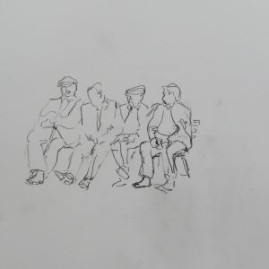 Alcamo men, 24 x 32 cm, pencil on paper, 2012