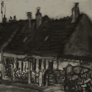 Rijtjeshuis?, 21 x 30 cm, charcoal on paper, 2015