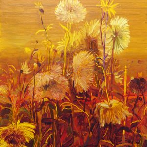 Dahlias # 5, 70 x 55 cm, oil on canvas, 2016