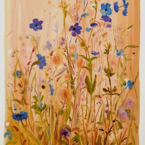 Bermbloemen # 10, 50 x 35 cm, oil on paper, 2016