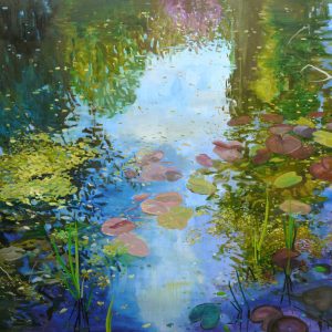 Pond # 11 (Spring), 140 x 170 cm, oil on canvas, 2018