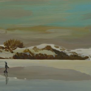 Duinen - Sneeuw, 25,5 x 38,5 cm, oil on perspex, 2019
