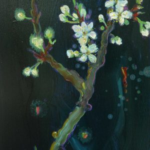 Spring # 15 (plum), 30 x 20 cm, oil on wood, 2019