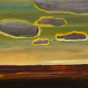 Clouds, 17 x 20 cm, oil on perspex on wood, 2020