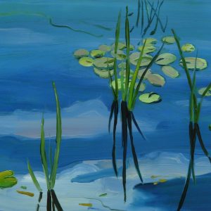 Pond # 1, 17 x 20 cm, oil on perspex on wood, 2020