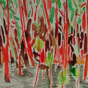 Swamp # 2, 21 x 31 cm, watercolour on paper, 2005