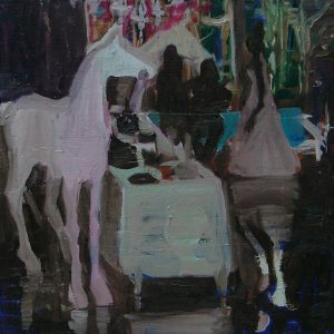 White horse # 2, 50 x 50 cm, oil on canvas, 2008