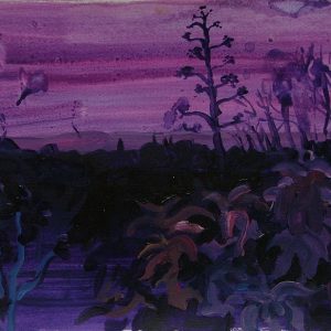 Essouiera night, 21 x 29,6 cm, acrylic on paper, 2008