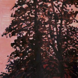 Dark trees, 48 x 32 cm, acrylic on paper, 2015