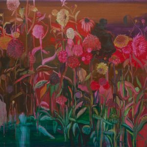 Dahlias # 3, 85 x 95 cm, oil on canvas, 2015