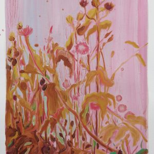Bermbloemen # 6, 50 x 35 cm, oil on paper, 2016