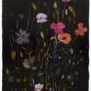 Bermbloemen # 11, 50 x 35 cm, oil on paper, 2016