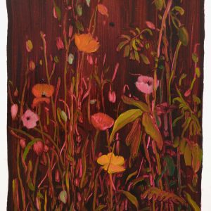 Bermbloemen # 13, 50 x 35 cm, oil on paper, 2016