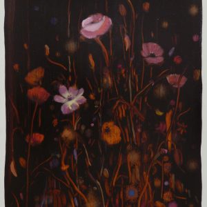 Bermbloemen # 14, 50 x 35 cm, oil on paper, 2016