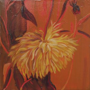 Dahlia # 3, 25 x 25 cm, oil on canvas, 2016