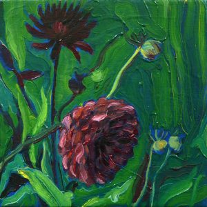 Dahlia # 6, 25 x 25 cm, oil on canvas, 2016