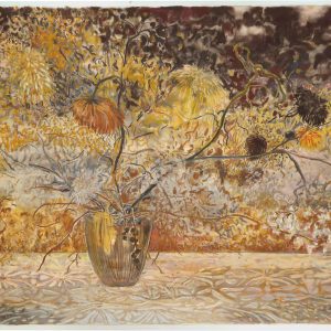 Yellow Vase, 98 x 146 cm, mixed media on paper, 2017