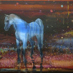 Blue Horse, 130 x 180 cm, oil on canvas, 2019