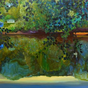 Green Mirror # 2, 115 x 190 cm, oil on canvas, 2019