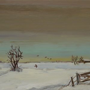 Laagland - Vogels, 20 x 30 cm, oil on wood, 2019
