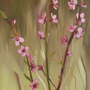 Spring # 3 (peach), 30 x 20 cm, oil on wood, 2019