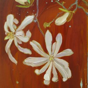 Spring # 9 (magnolia), 30 x 20 cm, oil on wood, 2019