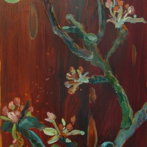 Spring # 13 (apple), 30 x 20 cm, oil on wood, 2019