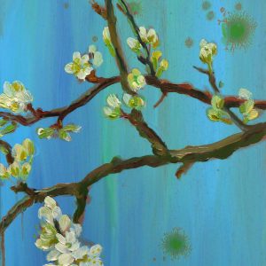 Spring # 14 (plum), 30 x 20 cm, oil on wood, 2019