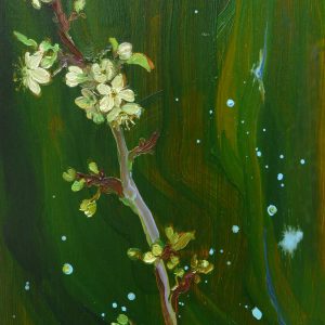 Spring # 16 (plum), 30 x 20 cm, oil on wood, 2019