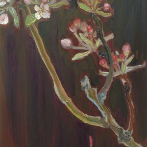 Spring # 17 (apple), 30 x 20 cm, oil on wood, 2019