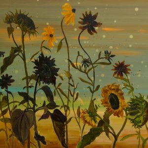 Sunflowers, 85 x 95 cm, oil on canvas, 2019