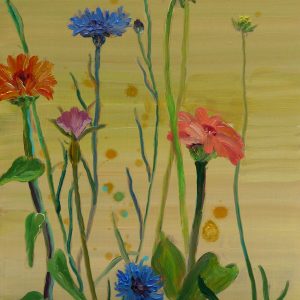 Summerflowers # 9, 30 x 20 cm, oil on wood, 2019