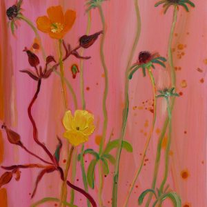 Summerflowers # 7, 30 x 20 cm, oil on wood, 2019