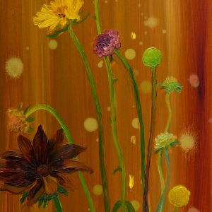 Summerflowers # 6, 30 x 20 cm, oil on wood, 2019