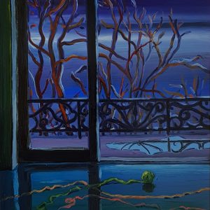 View - Yarn, 20 x 17 cm, oil on perspex on wood, 2021