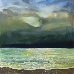 Sea - Dark Sky, gouache, pastel, chalk on paper, 60 x 48 cm, 2021