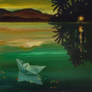 Mirror, 30 x 30 cm, oil on canvas, 2023