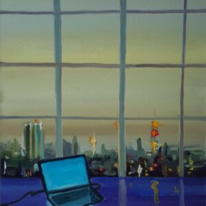 View - Screen, 30 x 24 cm, oil on canvas, 2023