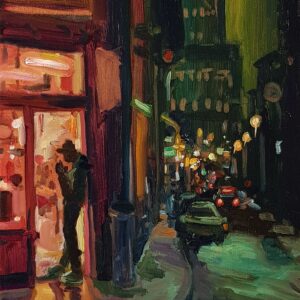 Streetcorner, 30 x 24 cm, oil on canvas, 2022