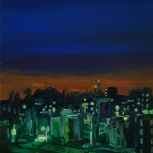 Suburb - Car, 30 x 24 cm, oil on canvas, 2022