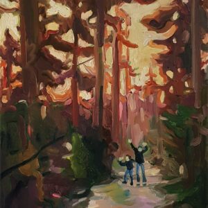 Walk - Waving, 30 x 24 cm, oil on canvas, 2022