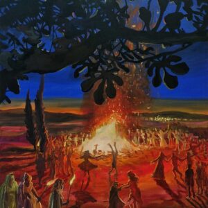 Drukke Nacht # 4, 95 x 85 cm, oil on canvas, 2023