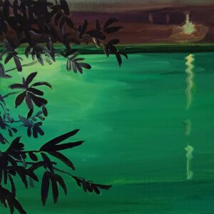 Night Pool # 5, 24 x 30 cm, oil on canvas, 2023