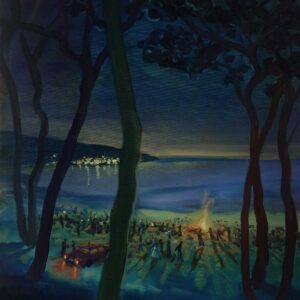 Drukke Nacht # 6, 55 x 45 cm, oil on canvas, 2024