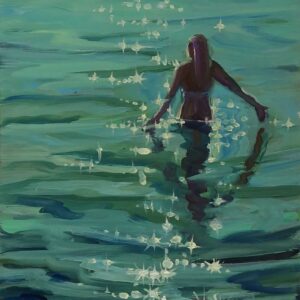 Bather # 3, 30 x 24 cm, oil on paper, 2024