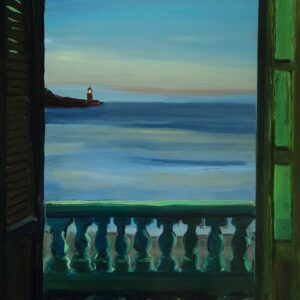 View - Lighthouse, 40 x 32 cm, oil on perspex on wood panel, 2024